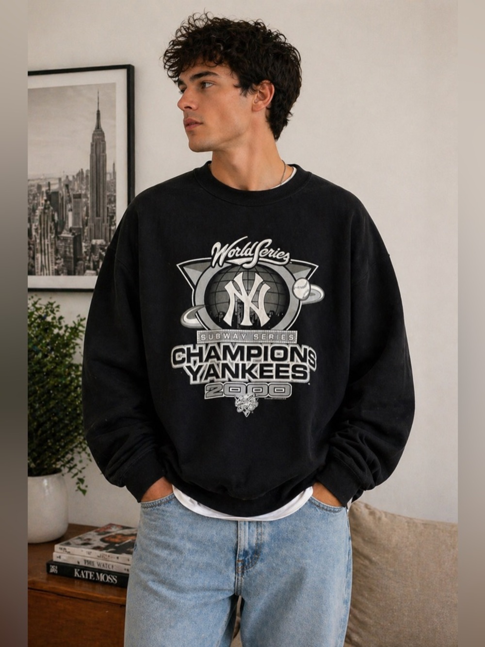 Vintage New York Yankees 2000 World Series Champions Crewneck | XL